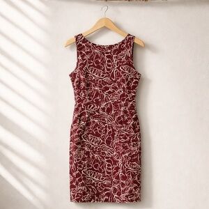 AGB Size 14 Print Sleeveless Polyester Spandex Dress